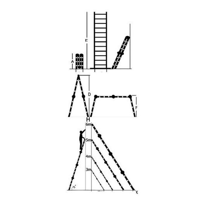  تصویر دیتیل نردبان 28 پله 4 تکه آلوم پارس پله مدل هارمونی 