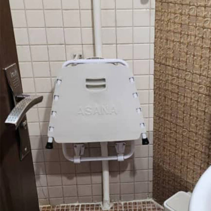  تصویر 5 توالت فرنگی آسانا مدل تاشو دیواری با قیف 
