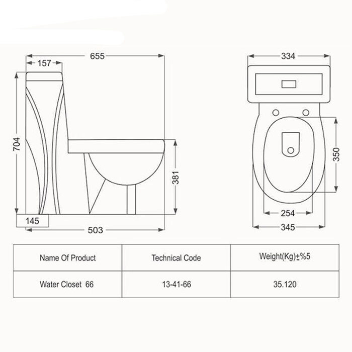  تصویر 3 توالت فرنگی مروارید مدل دیاموند 