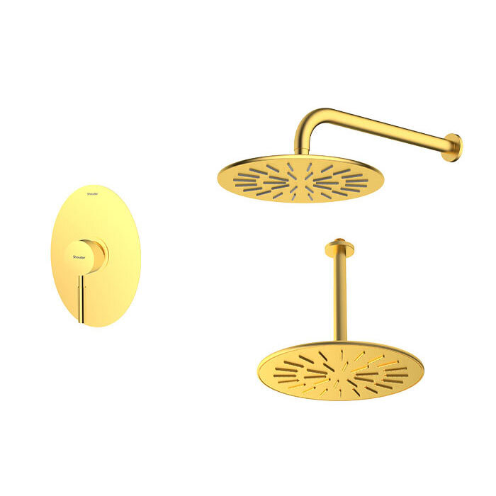  تصویر 6 شیر حمام توکار شودر مدل روگن تیپ 1 - BRASS طلایی مات 