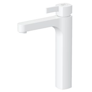 شیر روشویی پایه بلند کاویان مدل ساتین سفید