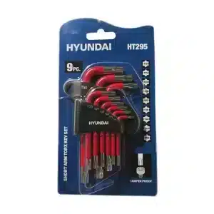 ست ۹ عددی آچار آلن ستاره‌ای دسته کوتاه هیوندای مدل HT295