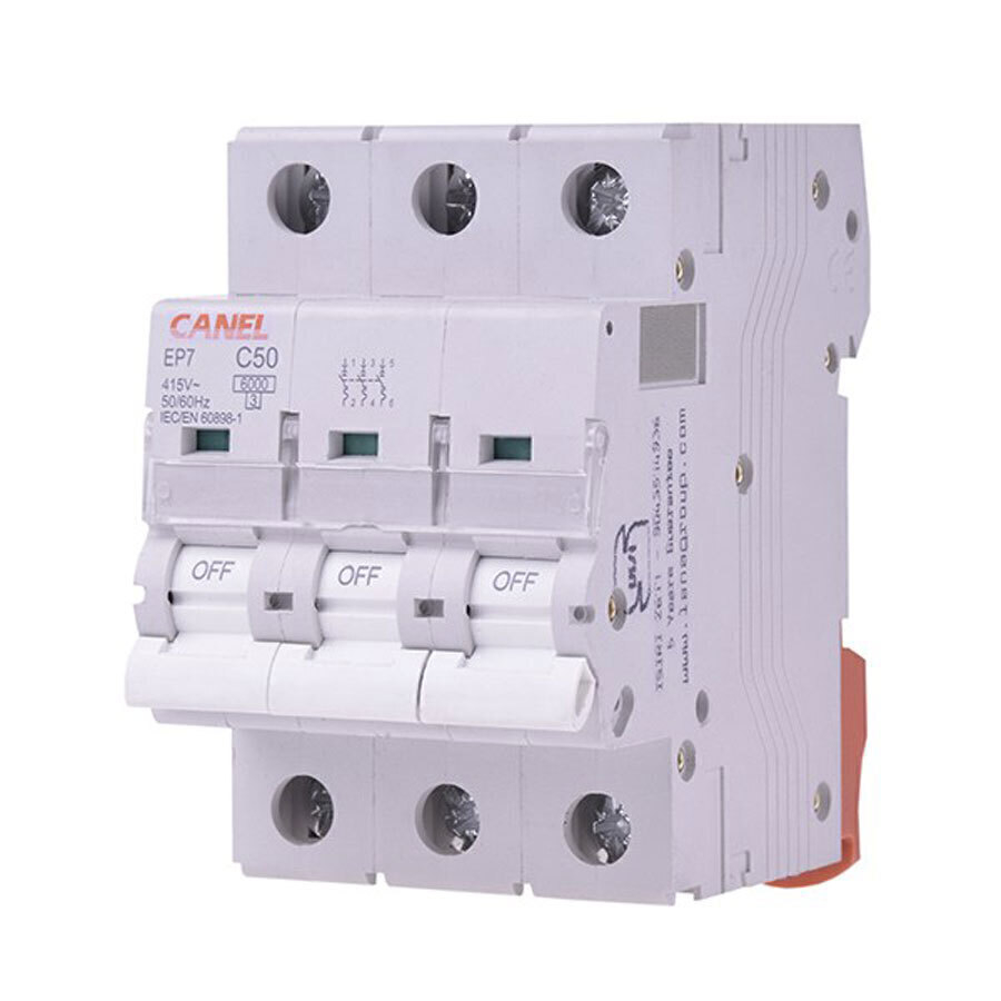 P10956-C0_I1 فیوز مینیاتوری سه فاز 50 آمپر کانل سری EP7 مدل C50 - تصویر 1