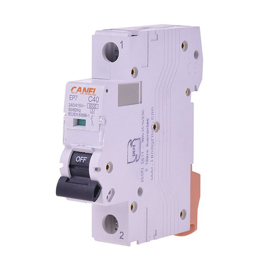 P10961-C0_I1 فیوز مینیاتوری تک فاز 40 آمپر کانل سری EP7 مدل C40 - تصویر 1