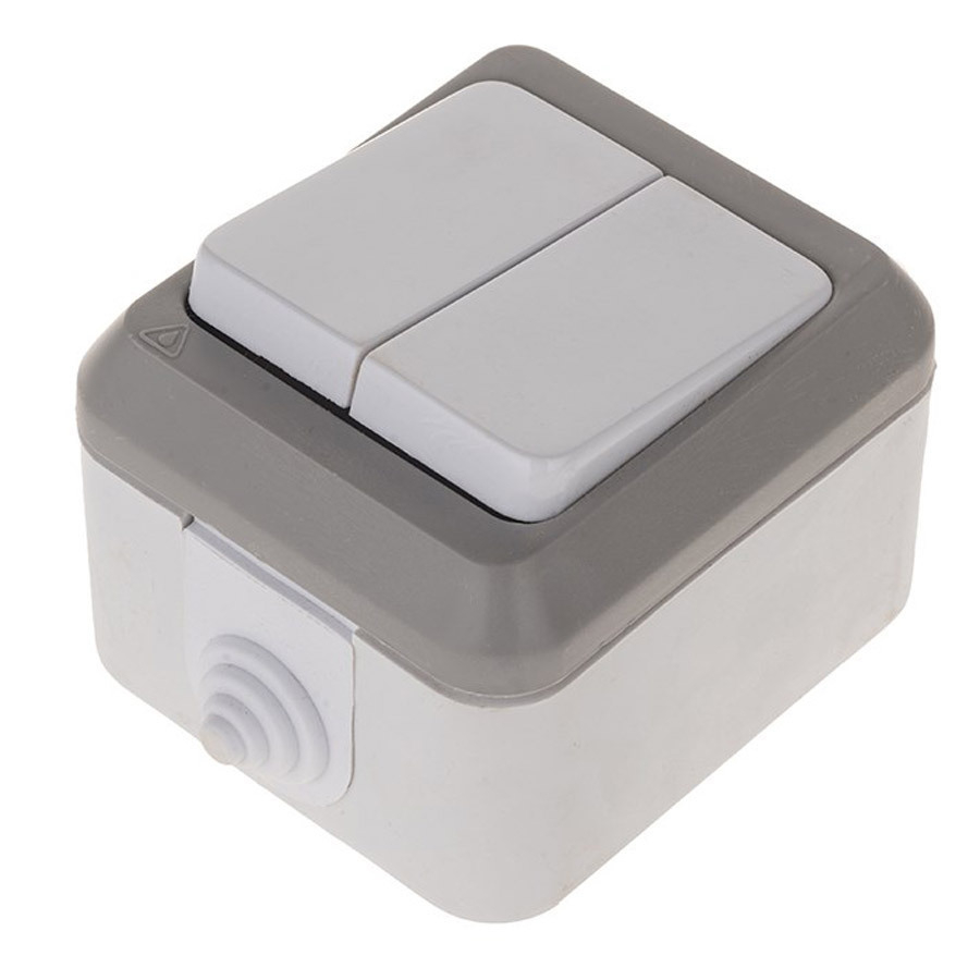 P11003-C0_I1 کلید دو پل خیام الکتریک مدل ضد آب قوطیدار روکار - تصویر 1