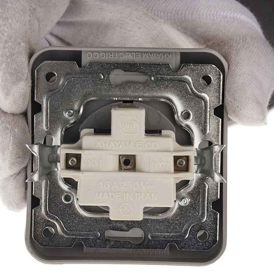 P11005-C0_I1 پریز خیام الکتریک ضدآب درپوشدار توکار - تصویر 1