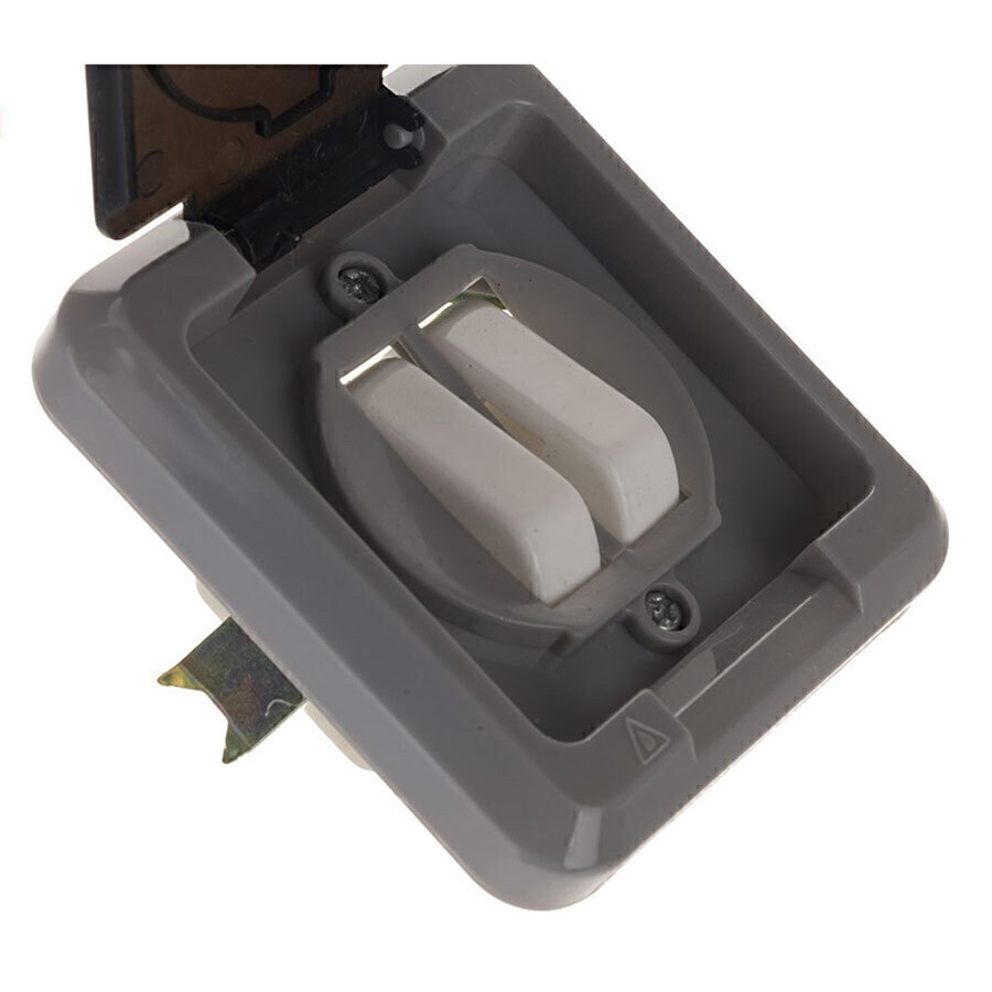 P11010-C0_I1 کلید دو پل خیام الکتریک درپوشدار ضد آب توکار - تصویر 1