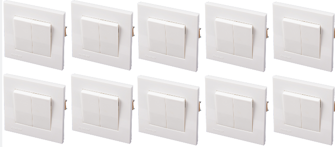 P11157-C0_I1 کلید دو پل خیام الکتریک مدل آرام(5 و 10 عددی) - تصویر 1