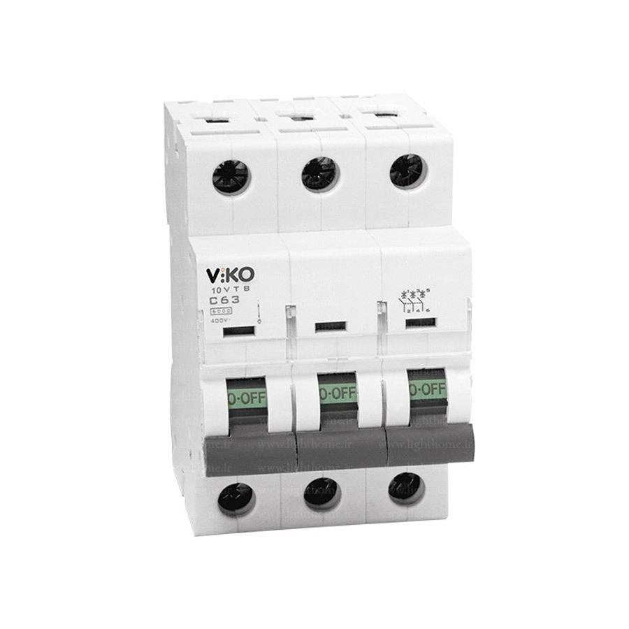 P11537-C0_I1 کلید مینیاتوری سه پل 6 آمپر ویکو تیپ C - تصویر 1