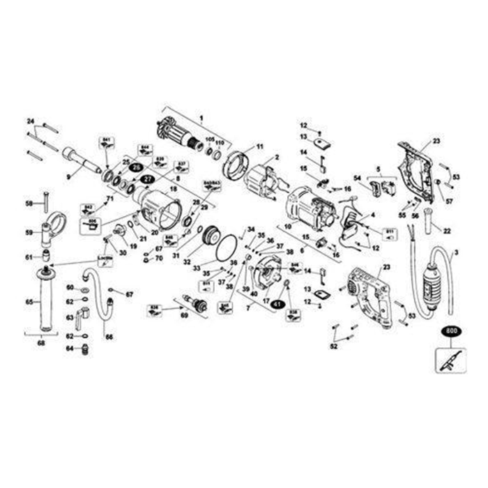 P12555-C0_I1 دریل نمونه برداری (کرگیری) دیوالت مدل D21582K - تصویر 1