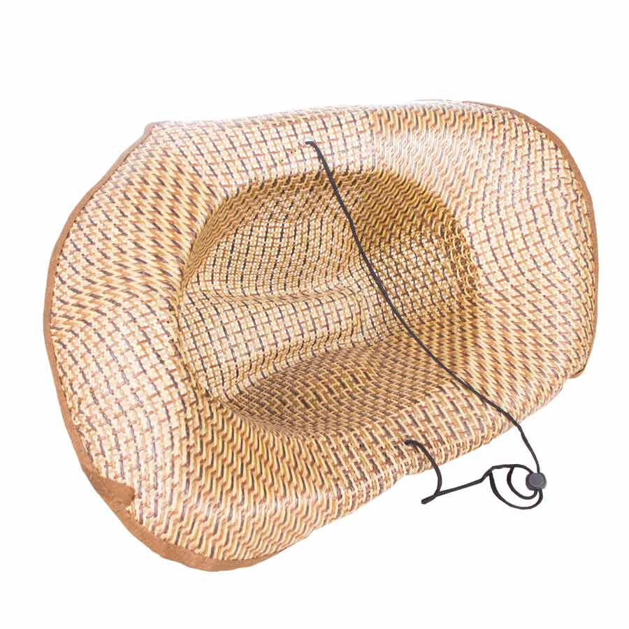 P15942-C0_I1 کلاه باغبانی حصیری درجه یک طرح کابویی - تصویر 1