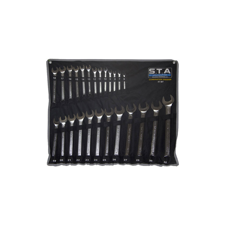 P21023-C0_I1 ست 25 عددی آچار یک سر تخت یک سر رینگ اس تی ای مدل S2 - تصویر 1