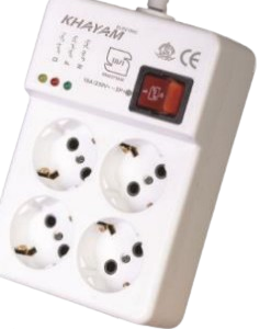 محافظ ولتاژ چهارراهی ارت دار خیام الکتریک 3 متری (یخچالی)