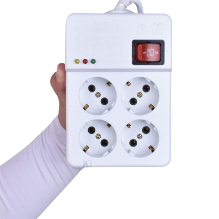 محافظ ولتاژ چهارراهی ارت دار خیام الکتریک 3 متری (یخچالی)