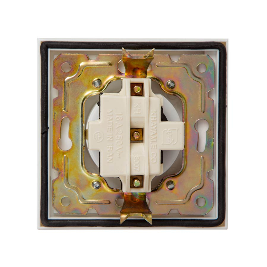 P23196-C0_I1 پریز خیام الکتریک ارت دار درپوشدار توکار - تصویر 1