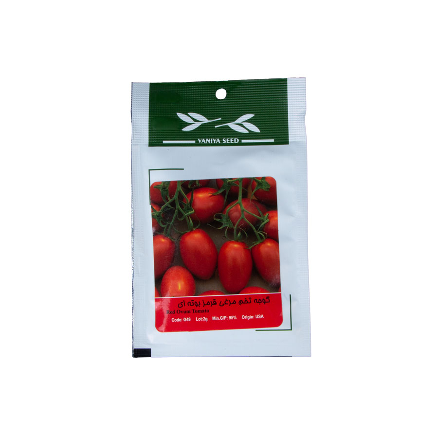 P23931-C0_I1 بذر گوجه تخم مرغی قرمز بوتهای - تصویر 1