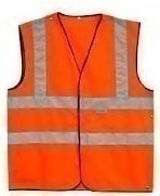 P2407-C0_I1 جلیقه شبرنگ ترافیکی چشمک زن نارنجی - تصویر 1