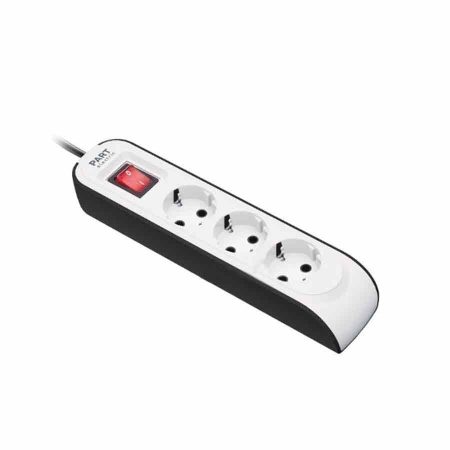 سه راهی ارت دار با کلید پارت الکتریک مدل PE8761 کابل 3 متری