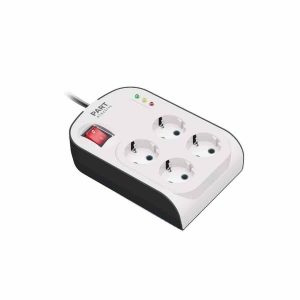 محافظ چهارخانه ارت دار با کلید با کابل 1.8 متری آنالوگ کامپیوتر پارت الکتریک مدل PE8791