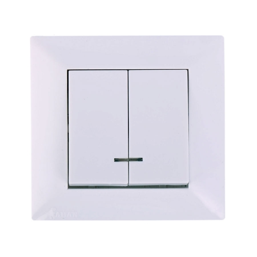 P27792-C0_I1 کلید دو پل جهان الکتریک مدل آیسان - تصویر 1