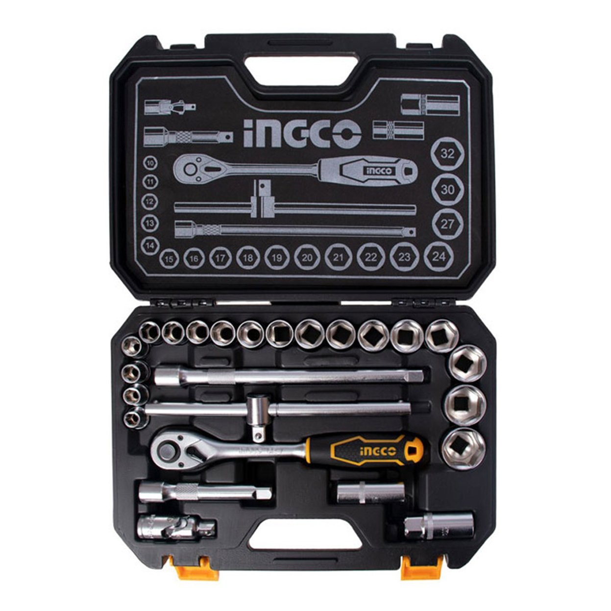 P28027-C0_I1 مجموعه 25 عددی بکس درایو 1/2 اینچ اینکو مدل HKTS12251 - تصویر 1