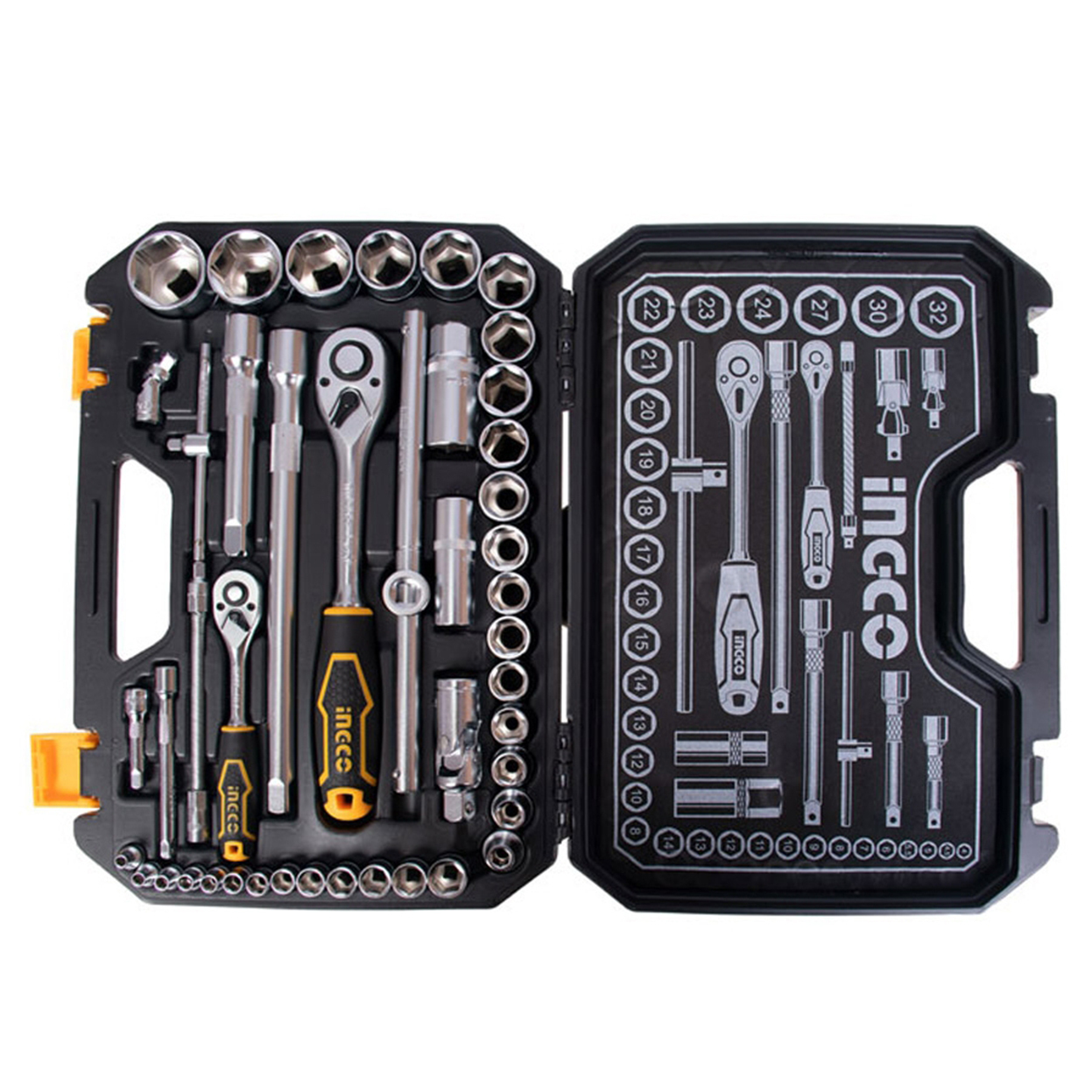 P28030-C0_I1 مجموعه 44 عددی بکس درایو 1/4 اینچ اینکو مدل HKTS42441 - تصویر 1