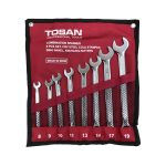 مجموعه 8 عددی آچار یکسر تخت - یکسر رینگ توسن