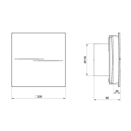 هواکش خانگی آکسی لاین دمنده مدل VBX-12S2S-IP45