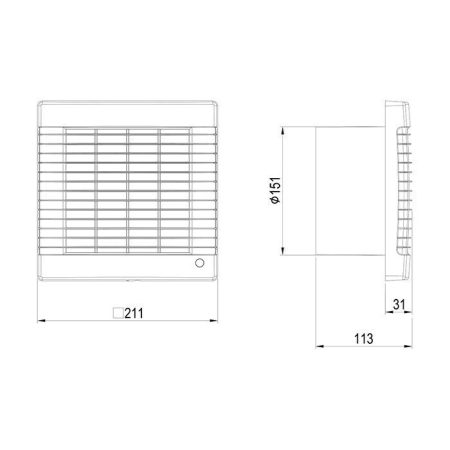 هواکش خانگی دمنده مدل VDI-15S2S