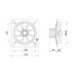 هواکش خانگی فلزی دمنده مدل VMA-12S2S - تصویر 2