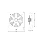 هواکش صنعتی سنگين فلزی دمنده مدل VIM-60K4S - تصویر 2