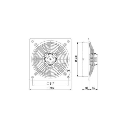 هواکش صنعتی دمنده مدل VIS-50D4S