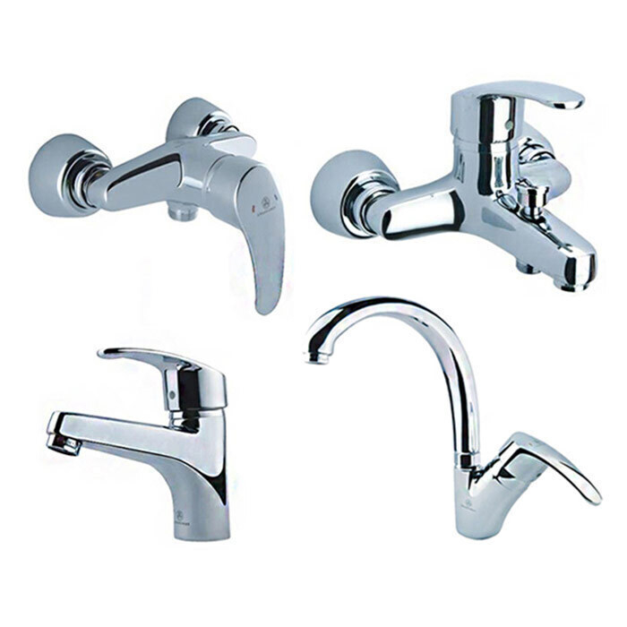 P47312-C0_I1 ست شیرآلات قهرمان مدل اسپانیایی - کروم - تصویر 1