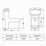 توالت فرنگی مروارید مدل ولگا - تصویر 4