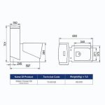 توالت فرنگی مروارید مدل مگا - تصویر 4