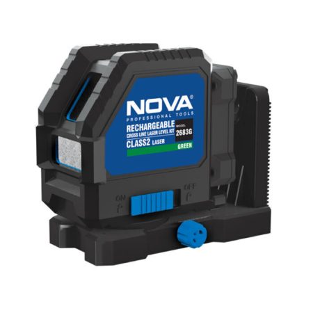 کیت تراز لیزری شارژی دوخط سبز به همراه سه پایه G نووا مدل 2683G