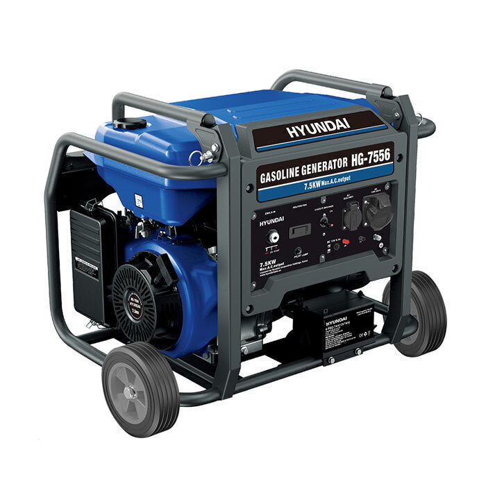 P48829-C0_I1 ژنراتور بنزینی (موتور برق) دو چرخ هندلی و الکتریک استارت هیوندای مدل HG-7556 - تصویر 1