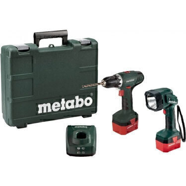 P6423-C0_I1 دریل پیچ گوشتی شارژی+چراغ قوه شارژی مدل BS12+ULA12 متابو - تصویر 1