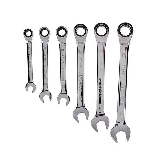 P8084-C0_I1 ست آچار یک سر تخت و یک سر رینگی جغجغه مدل 489907 استنلی - تصویر 1