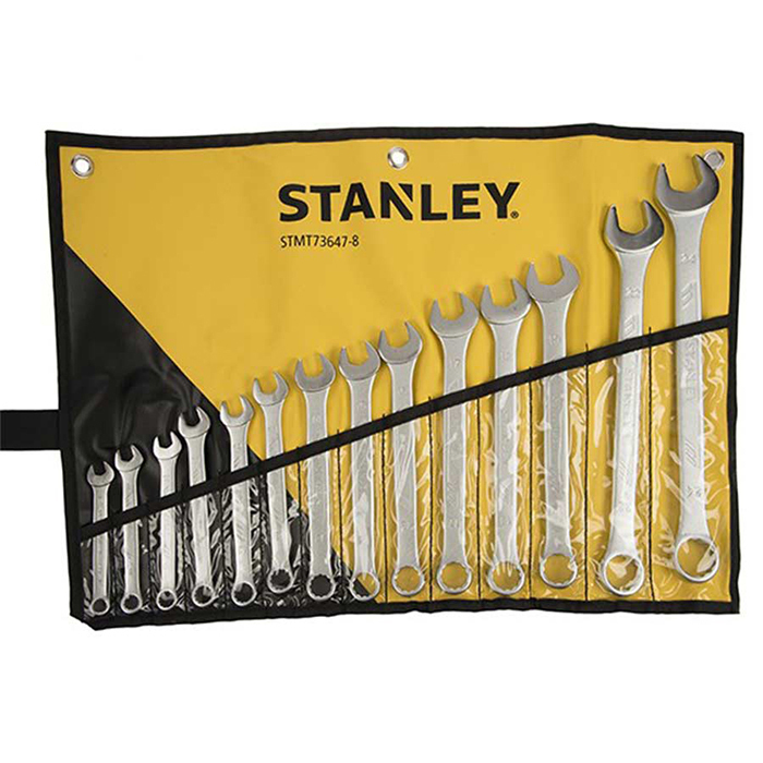 P8088-C0_I1 ست آچار یک سر تخت و یه سر رینگ 14 عددی مدل 736478 استنلی - تصویر 1