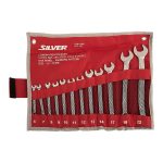 ست 12 عددی آچار یک سر تخت یک سر رینگی سیلور مدل SLD-101