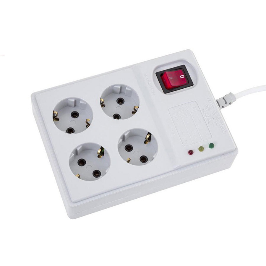 P9288-C0_I1 محافظ کامپیوتر 4 خانه مغزی سرامیکی با کابل 5 متری پارت الکتریک مدل PE773 - تصویر 1