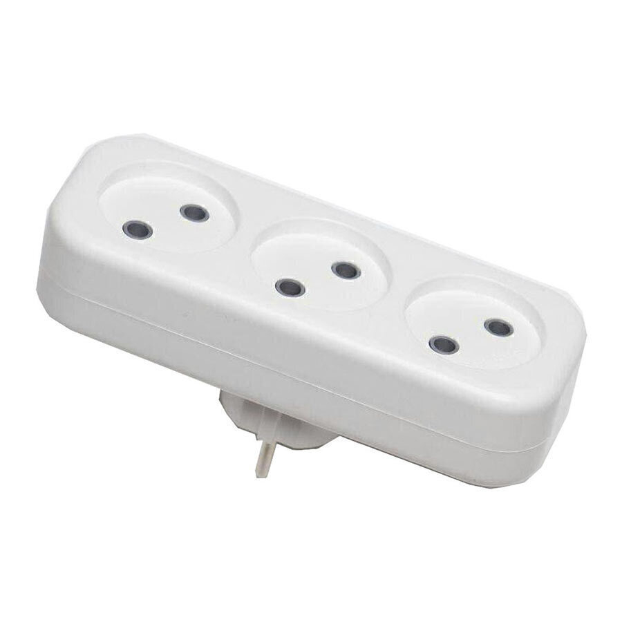 P9329-C0_I1 پریز سه خانه با دو شاخه فرحان الکتریک مدل FD333 - تصویر 1