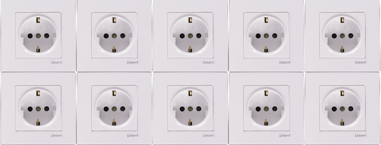 P9451-C0_I1 پریز برق ارت دار دلند مدل آسا سفید(5 و 10 عددی) - تصویر 1