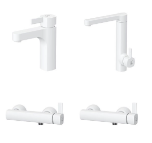 ست شیرآلات کاویان مدل ساتین سفید