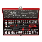 ست بکس ترکیبی حرفه‌ای رونیکس 1/4 و 3/8 اینچ