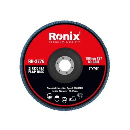 سنباده فلاپ دیسکی P80 رونیکس مدل RH-3776 سایز 180 میلی متری