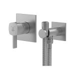 شیر توالت توکار کاویان مدل ساتین استیل