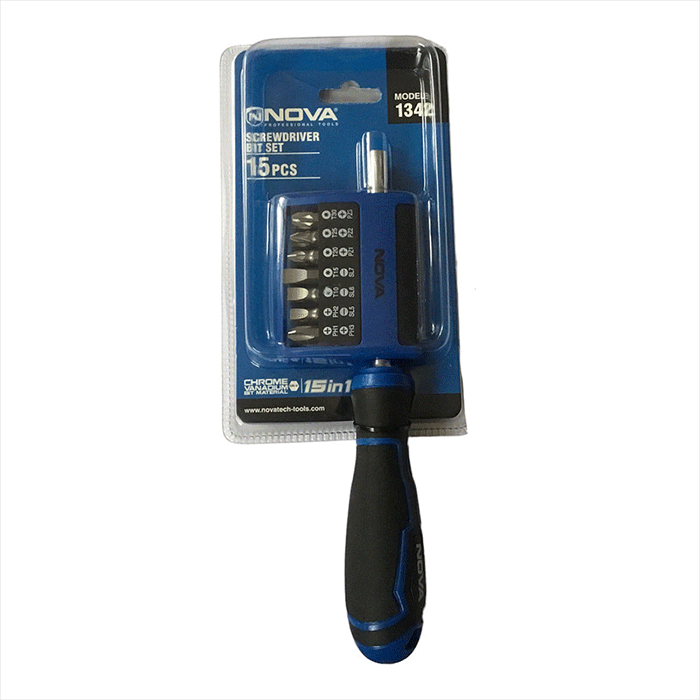 P46291-C0-I1 مجموعه 15 عددی سری پیچ گوشتی نووا مدل 1342 - تصویر 1