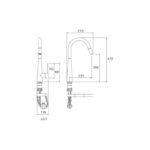 شیر آشپزخانه شاوری شودر مدل ایتن - تصویر 4
